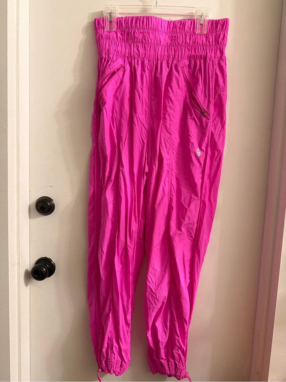 Free People Movement FP hot pink The Way Home High rise jogger pants LARGE
